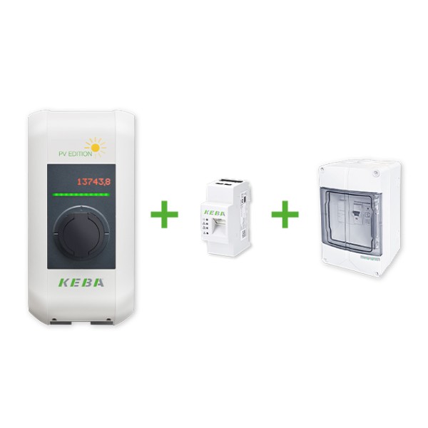 KEBA KeContact P30 PV Set Advanced 127.814 (22 kW, Steckdose Typ 2, integrierter Energiez√§hler, LAN