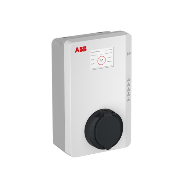 ABB Terra AC 6AGC107236 Wallbox (22 kW, Steckdose Typ 2, RFID/APP, eichrechtskonform, LAN/WLAN/SIM/B